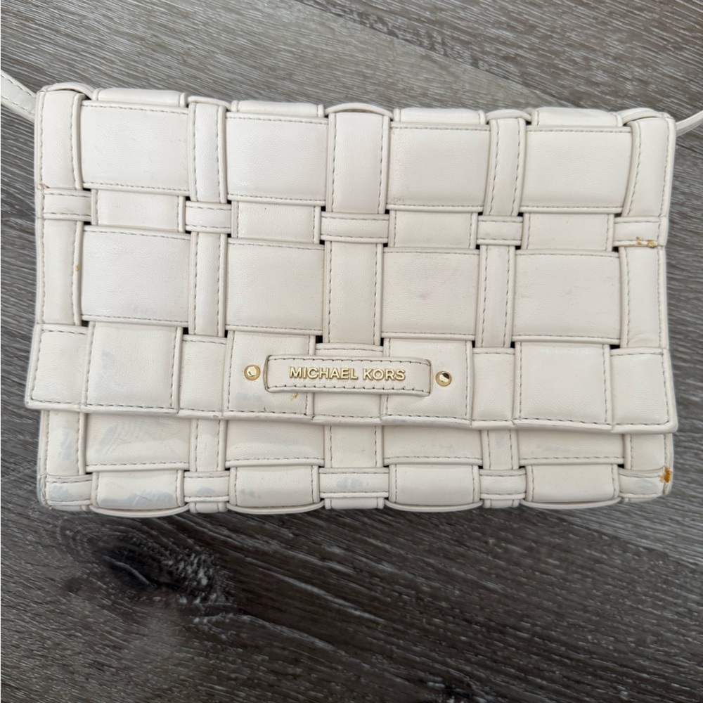 Michael Kors Ivy Large Woven Crossbody Bag